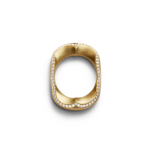 Heart Ring lined with diamonds